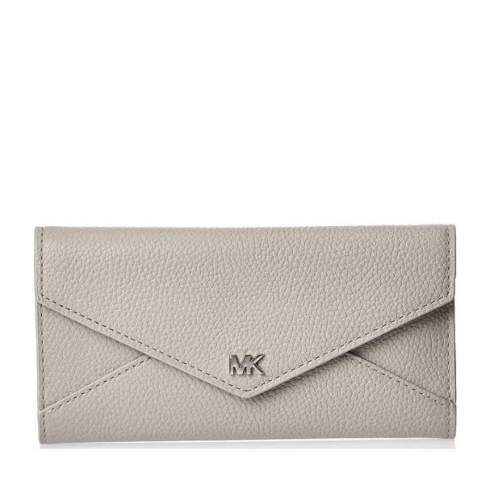 *SOLD**ichael Kors Gray Leather Slim Envelope Wallet